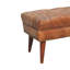 Banc en cuir véritable Alekzandra