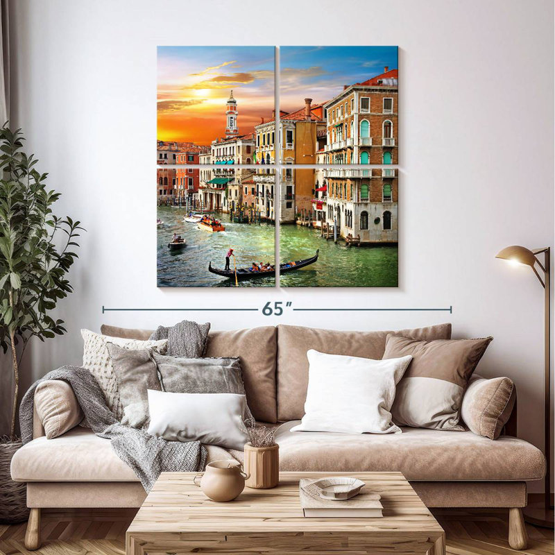 Bâtiments et gondoles Nicci Venice, H 45 po x l 45 po