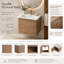 Meuble-lavabo flottant mural de 24 po avec lavabo en céramique, porte à fermeture en douceur et armoire de rangement, meuble-lavabo moderne en contreplaqué ORVICA-1024181285