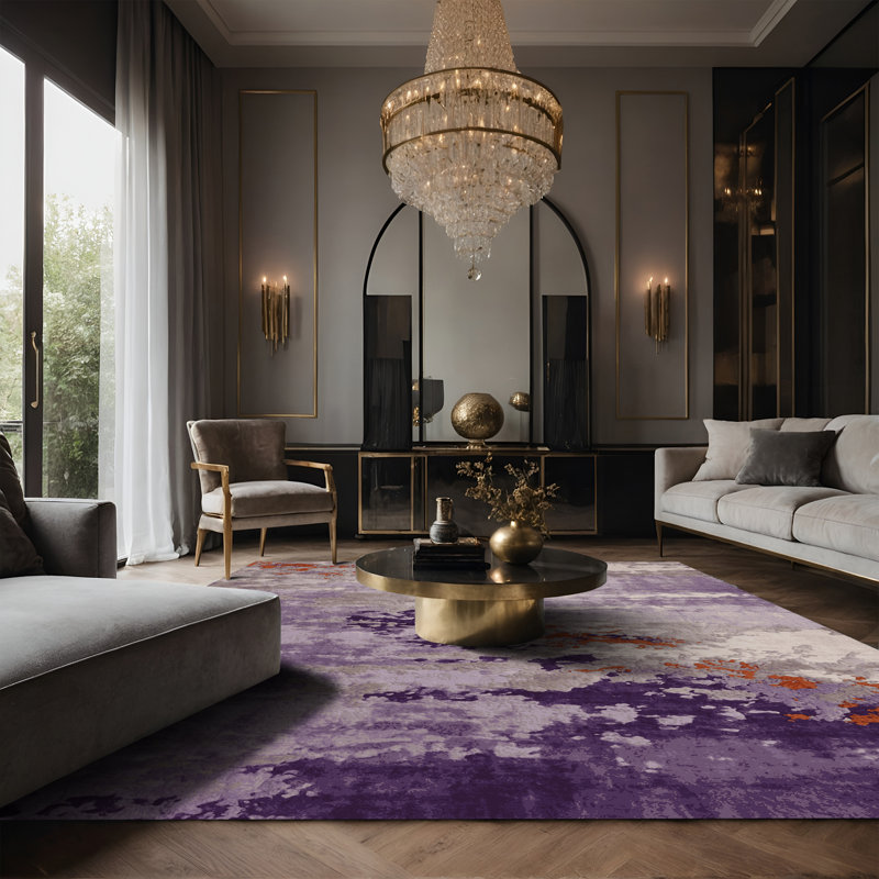 Tapis beige soyeux et moelleux, Rectangle 2 pi x 3 pi
