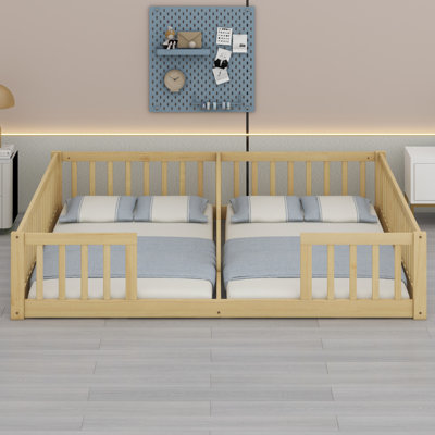 Double Floor Bed With Fence, Guardrails