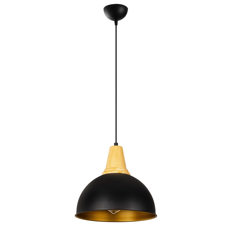Luminaire suspendu en forme de dôme à 1 lumière Herrick