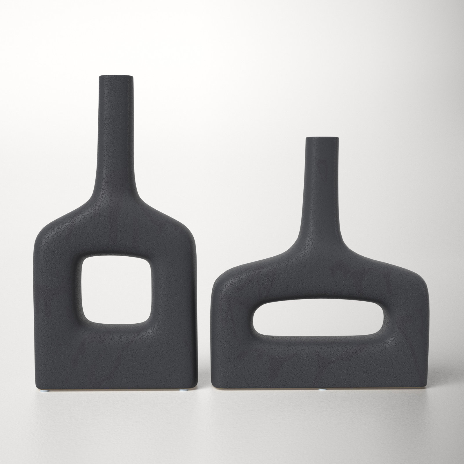 Stoneware Table Vase, Black