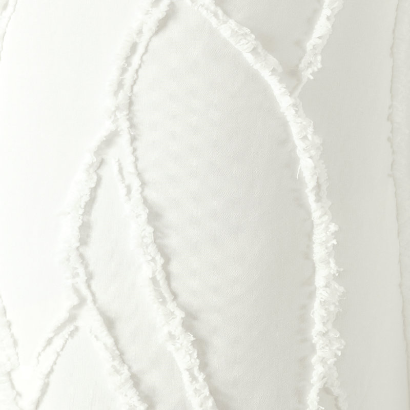 Aatifa Shower Curtain Soft White Single 72x72