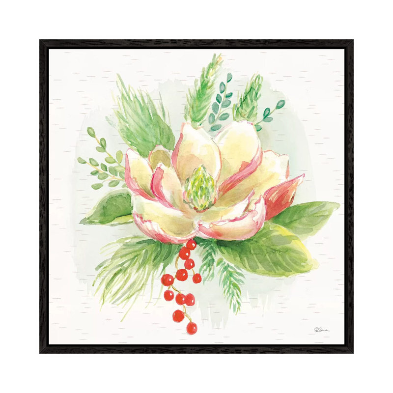 Winter Blooms V by Sue Schlabach - Gallery-Wrapped Canvas Giclée on Canvas, Black Framed, 66.04 cm H x 66.04 cm W