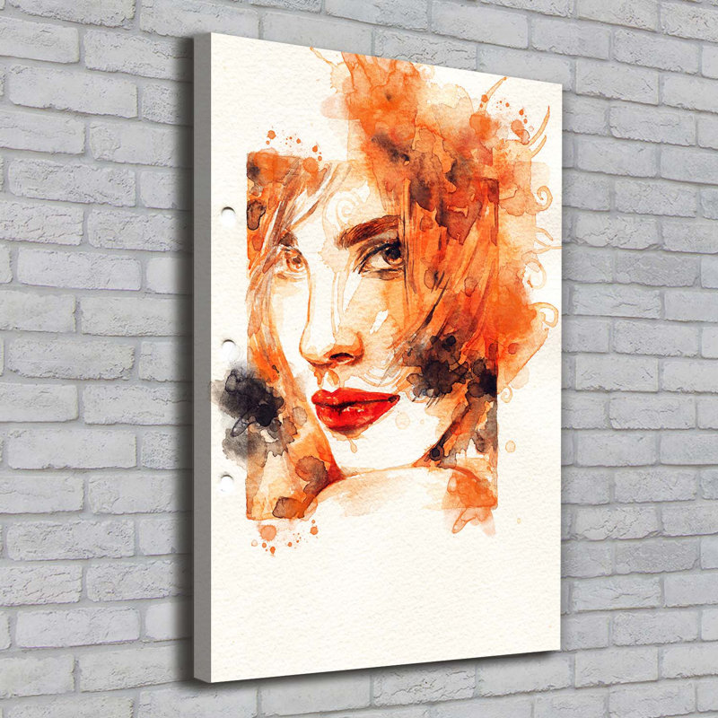 Abstraction Of A Woman - Wrapped Canvas Print