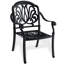 Patio en aluminium coulé noir - Corrosion, conception ergonomique, coussins pour confort 5 - noir, coussin de soutien rouille