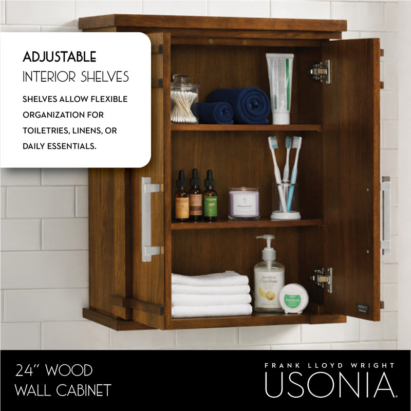 Lankford 24 Wood Wall Cabinet, Walnut
