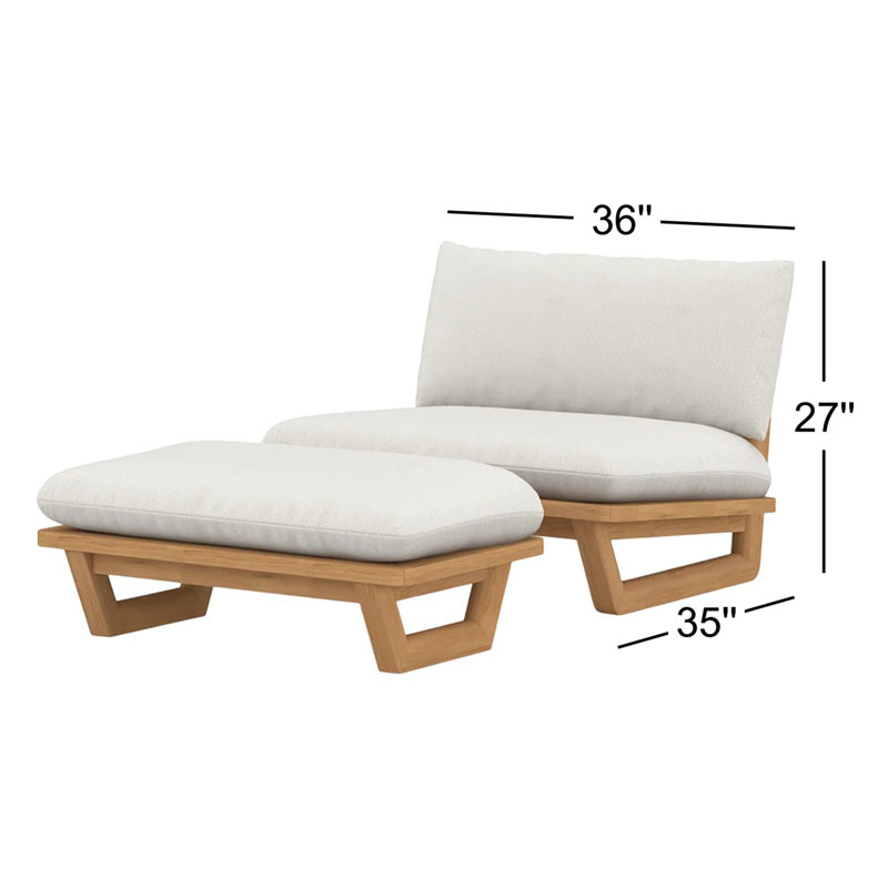Dweller Outdoor Teak Lounge Chair, Yes