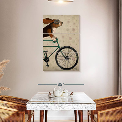 Bramet basset hound à vélo
