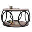 Table basse ronde 31,5 po avec tablettes de rangement à 2 niveaux Carnforth-997900813