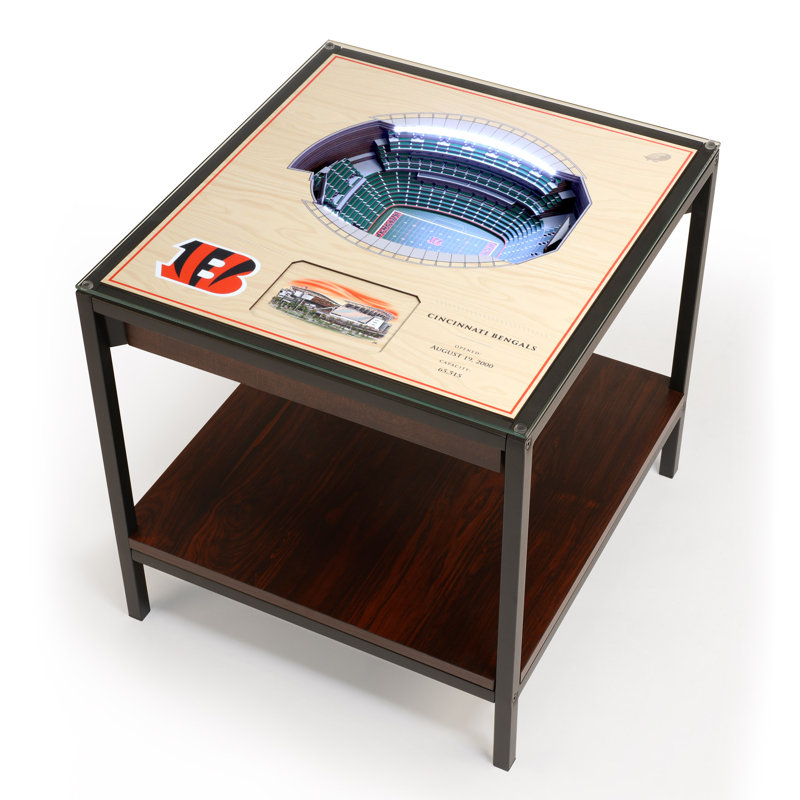 Husik NFL 25-Layer StadiumViews Lighted End Table, Cincinnati Bengals
