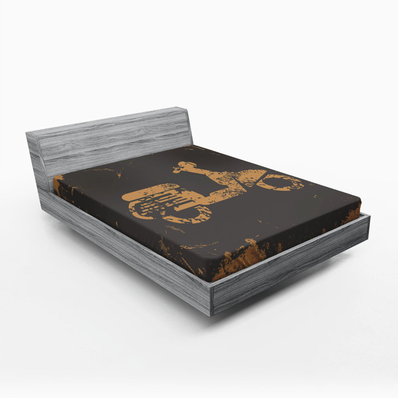 Grunge Microfiber Fitted Sheet, Full Fitted Sheet