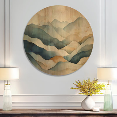 Golden Valley Mountains - Landscape Wood Wall Art