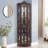 Curio Cabinet Lighted Glass Display Curio Cabinet-1034788220