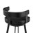 Ahlem Modern Swivel Counter or Bar Height Barstool with Arms and Open Low Back in Iron with Wood and Faux Leather-1183030934-1183030933