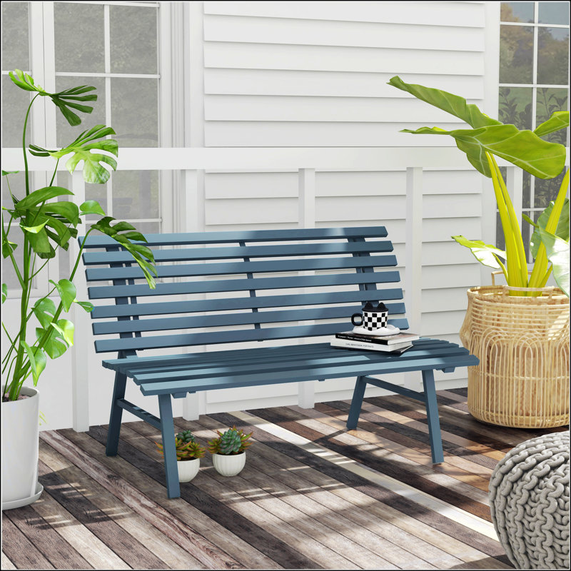 48.5" Garden Bench, Blue