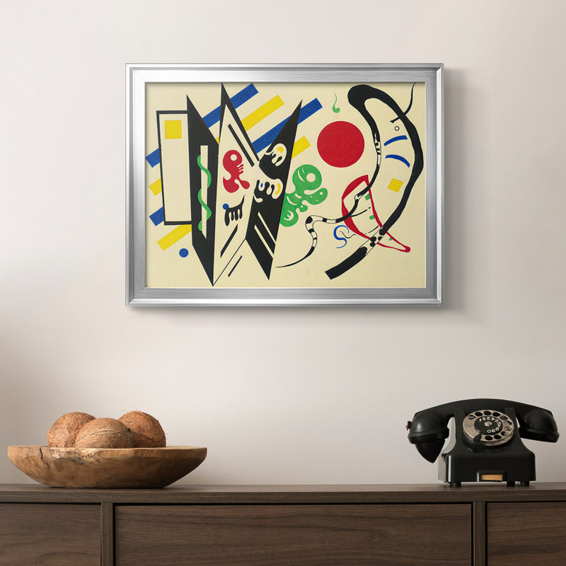 Sur les pointes - Wassily Kandinsky - Toile tendue avec châssis, 1928, 18,5 x 24,5, Toile avec cadre, Argent