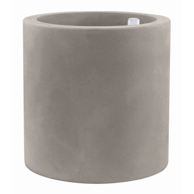 Cilindro Resin Pot Planter, 31.5" H x 31.5" W x 31.5" D, Taupe