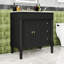 Meuble-lavabo de salle de bain avec 3 tiroirs et tablette ajustable en U-838540580