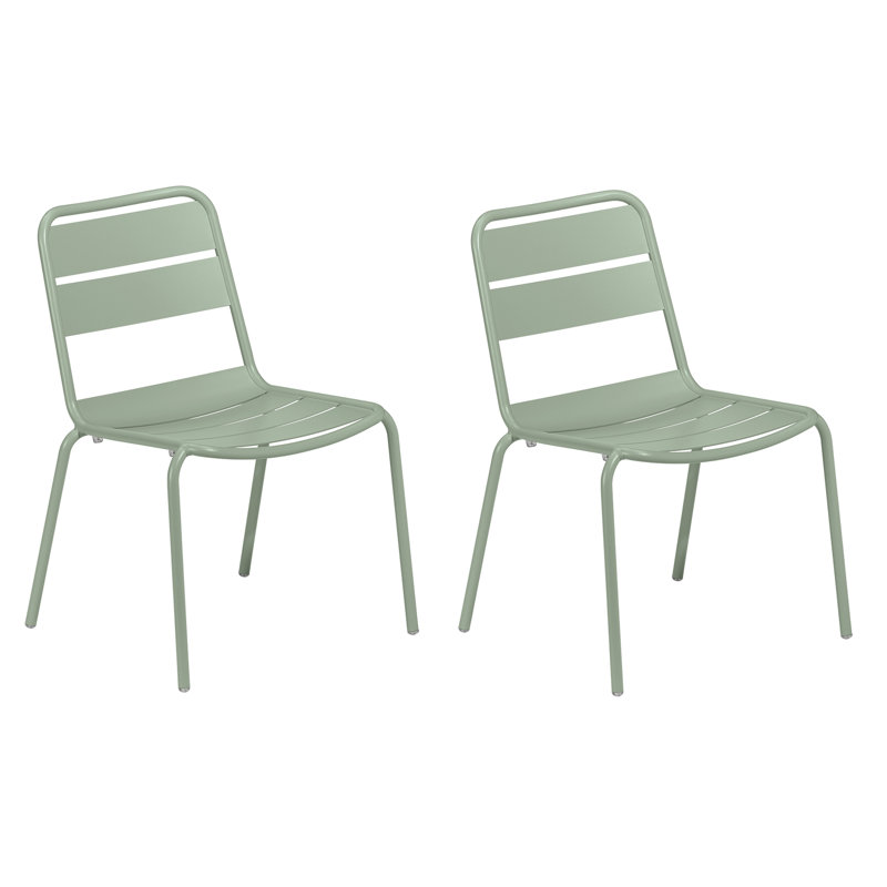 Kapri Side Chair - Powder-Coated Aluminum Frame, Sage