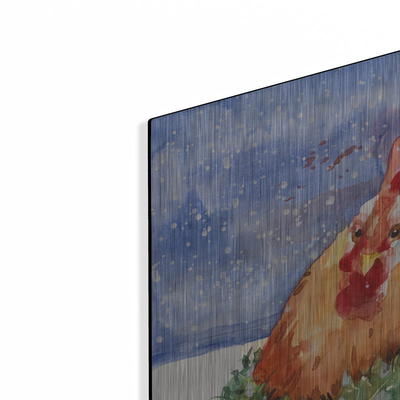 «Christmas Crower» par Annelein Beukenkamp, art mural en métal, H 36 po x l 36 po