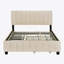 Lit plateforme tapissier en velours-672278611
