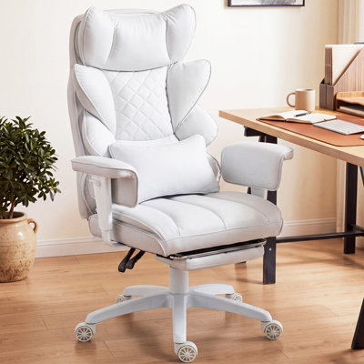 Big and Tall Office Chair Adult PU Leather High Back Indoor Adjustable Seat Height Executive Chairs Footrest