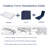 2Pcs Chaise Lounge Cushions, Navy Blue, Cloth, Sponge Filling, , Fade Removable Zipper Covers For Long-Lasting Use Blue Cushion Replacement, 2Pcs, Breathable , High Resilience Sponge, Covers, With-339599267