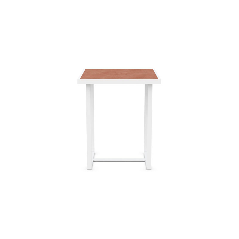 Pavia 35" Bar Table - Dekton Top, White, Micron