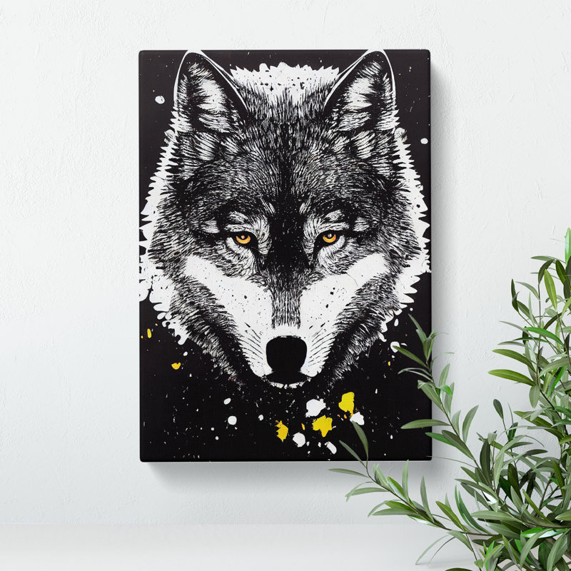 XC1022-2384X Graffiti Wolf No.3 - Wrapped Canvas Print, 76cm H x 50cm W x 3cm D