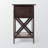 Alayzia 1-Drawer Brown Finish X-Side Panel Accent Nightstand, Coffee, 24.83" H X 18.73" W X 14.72" D