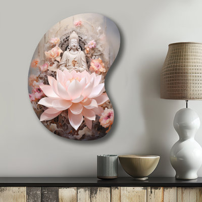 Teriah - Buddhism Boom Shape Asymmetric Metal Wall Sculpture