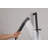 Modern Square Flat-headed Handheld Shower System Wall-mounted Single Handle with Slide Bar，Matte Black-121012020