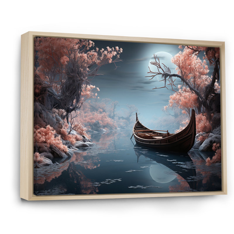 Paysage d'hiver, rêves gelés, Cadre naturel flottant, H 16 po x l 32 po x P 1 po