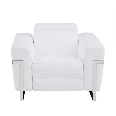 Fauteuil en cuir italien avec fauteuil inclinable Global United