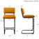 Ambrine Low Back Tufted Velvet Upholstered Counter/Bar Stool with Steel Sled Frame