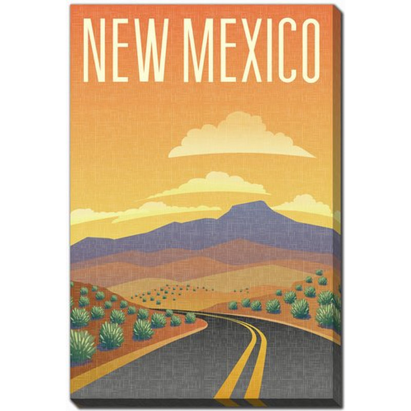 Affiche du Nouveau-Mexique, H 28 po x l 22 po