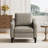 Wide Upholstered Accent Chair Faux Leather Armchair-208523188