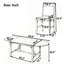 7-Piece Farmhouse Extendable Dining Table Set for 6, 48"-84" Oval Drop Leaf Table with 6 Upholstered Chairs