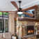 Solid Wood Ceiling Fan With Light