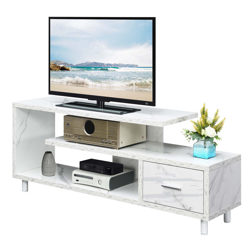 Edwin Unfinished TV Stand for TVs up to 60", Espresso, Manufactured Wood