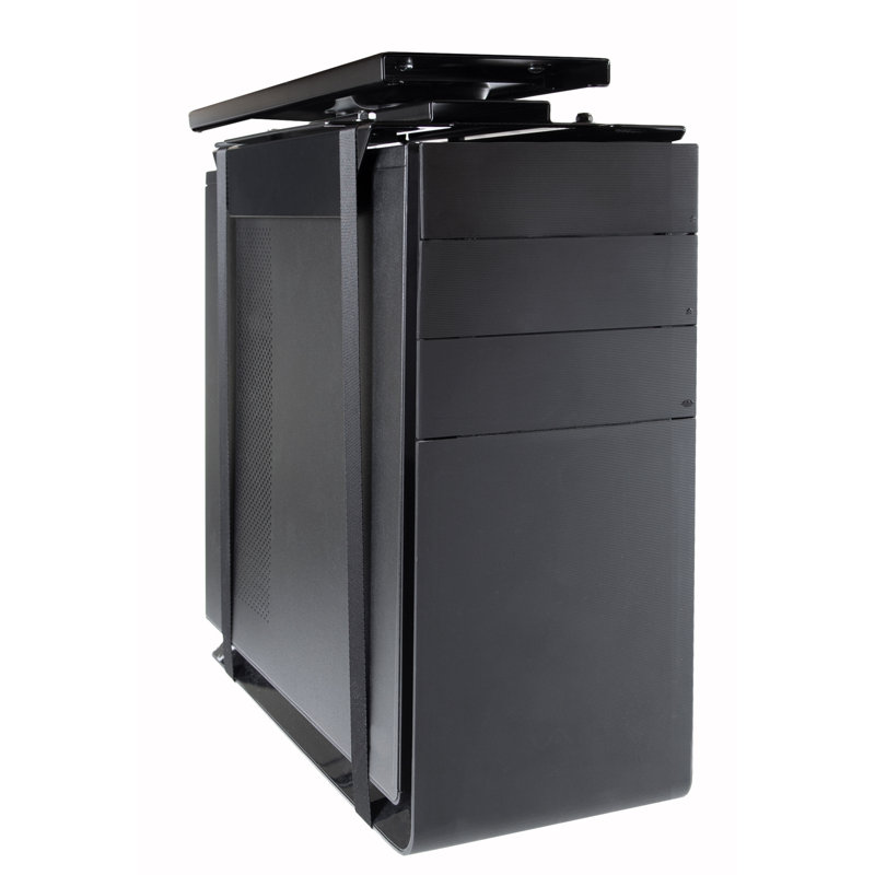 Mount-It! Under Desk CPU Mount with Adjustable Straps, Computer Tower Holder with Sliding Track