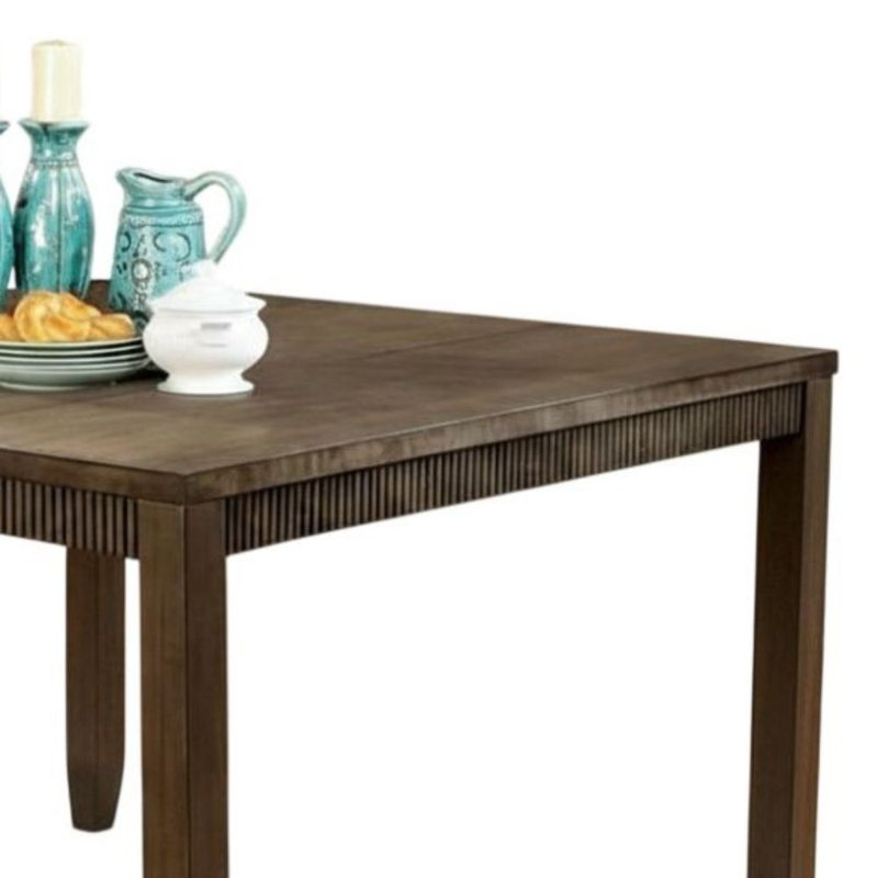Bois gris Davin Sièges de table de salle à manger à hauteur de comptoir 6