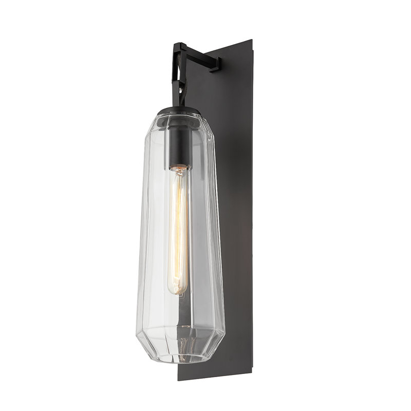 Copenhagen 1 Light Wall Sconce, Black Brass