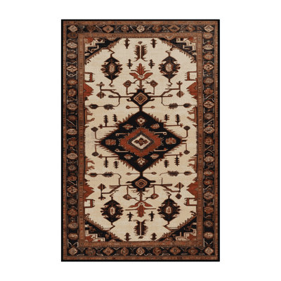 Machine Washable Persian Brown Area Rug