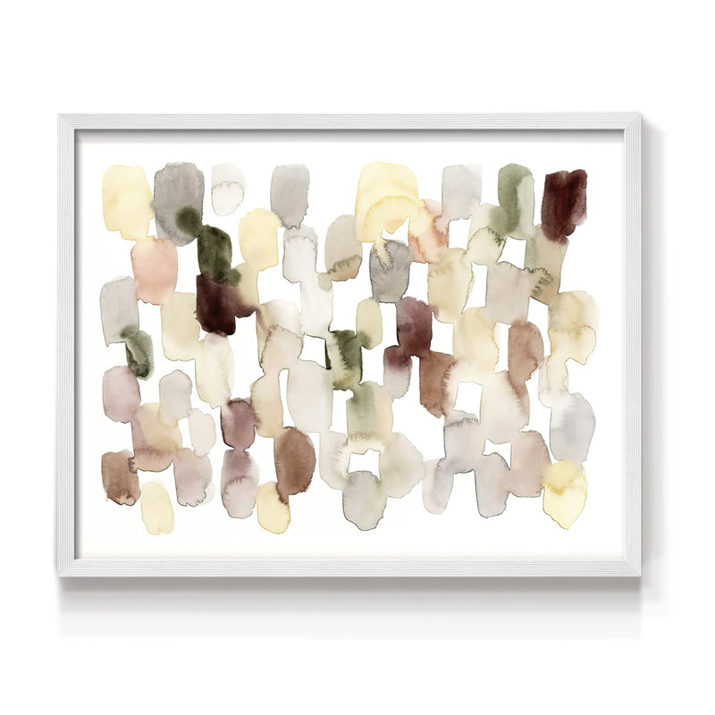 Melted Sediment III - Impression encadrée - Restickable, H 22 po x l 28 po, Blanc