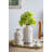D5.3X10.5" Ceramic Cylinder Vase With Multi-Colored Floral Motifs
