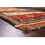 Tapis rouge / beige en laine fait à la main Kilim