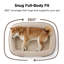 Lit orthopédique pour chien de taille moyenne, avec traversin ovale avec housse en molleton doux imperméable et lavable-132219547-132090057